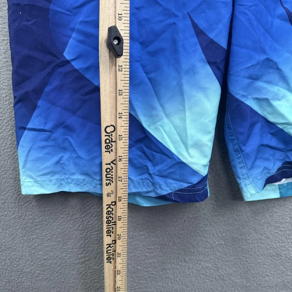 Nike Board Shorts Boys XL Blue Geometric Swim Trunks Drawstring Beach Youth